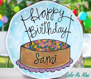 Stockton - Color Me Mine Birthday Plate