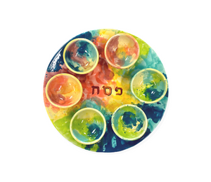 Stockton - Color Me Mine Watercolor Seder Plate